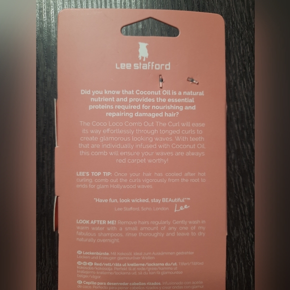 💥 3/$35 Lee Stafford The CoCo LoCo Comb Out The Curl Coconut Oil Infused - Picture 7 of 8